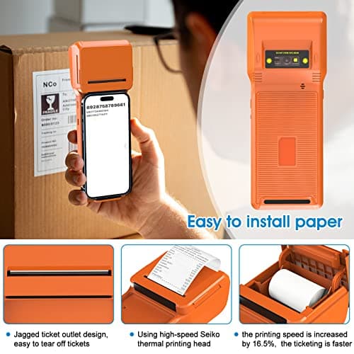 symcode Bluetooth 58mm Thermal Printer and Mobile Phone, Can be Used as POS PDA Receipt Printer After Secondary Development,only Supports Application Software with Built-in SPP Protocol. 5