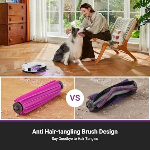 Eureka E20 Plus Robot Vacuum and Mop Combo, Robot Vacuum Cleaner with Bagless Self Emptying Station, 45-Day Capacity 8000Pa Suction and Anti Hair-Tangling Brush App Control LiDAR Navigation 7