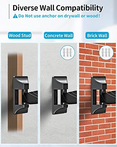 MOUNTUP Monitor Wall Mount for 17-32 Inch Computer Screen, Wall Mounted Arm Support 4.4-17.6lbs Display, Computer Monitor Arm, VESA Bracket for VESA 75x75mm and 100x100mm, Black 7