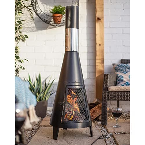 Favorite Garden Wood Burning Fire Pits Outside,63 inch Tall Chiminea Outdoor Fireplace Patio,Outdoor Chimineas Wood Burning Fireplace,Patio Metal Rocket Fireplaces,Backyard Outdoor Fire Pits black