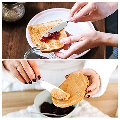 Eisinly Serving Utensils, Set of 6 Large Serving Spoons Forks Tongs Butter Knife and Pie Server, Thickened Stainless Steel Buffet Catering Flatware Serving Set for Party Banquet 6