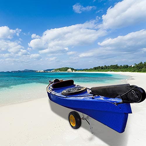 Ktaxon Kayak Cart, Boat Canoe Carrier Dolly Trailer Tote, Foldable Paddle Board Trolley Boat Trailer Transport with NO-Flat Airless Tires Wheels 5