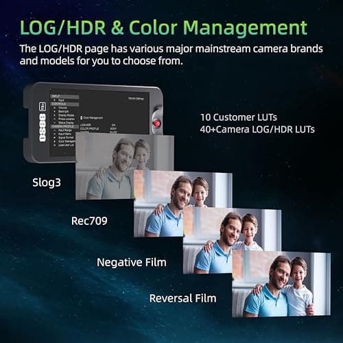 Osee T5+ 5.5 Inch 1000nits Camera Monitor, Customizable False Color Field Monitor, HDR 4K HDMI Input 8 MySets Preview Workflow DSLR Monitor, Peaking Focus Assist, 3D Lut (Battery Not Included) 5