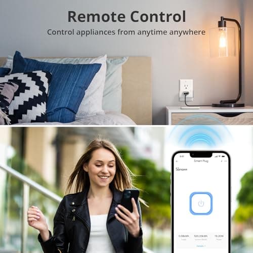 SONOFF S31 WiFi Smart Plug with Energy Monitoring, 15A Smart Outlet Socket ETL Certified, Work with Alexa & Google Home, IFTTT Supporting, 2.4 Ghz WiFi Only (4-Pack) 7
