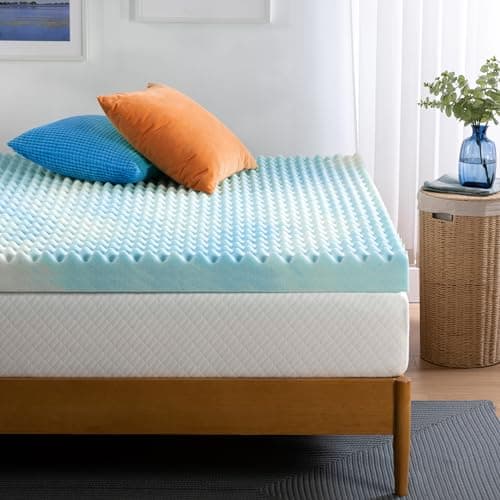 ZINUS 4 Inch Swirl Gel Cooling Memory Foam Mattress Topper, Smaller, More Convenient WonderBox Packaging, Cooling, Airflow Design, CertiPUR-US Certified, King 7