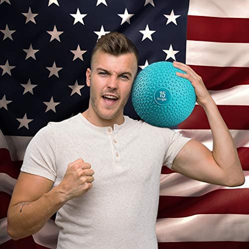 Yes4All Slam Balls, 10-40lb Weighted Ball Weight, Durable PVC Sand Filled Workout Dynamic Slam Ball for Core Strengthen 5