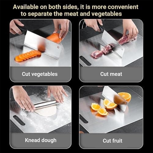 Titanium Cutting Board - 100% Pure Titanium Cutting Boards for Kitchen - Cutting Edge Hygiene & Durability, Home Cooking 5