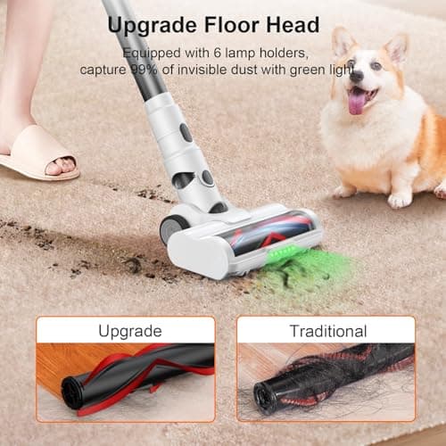Maircle Cordless Vacuum Cleaner, Stick Vacuum Cleaner with Brushless Motor Powerful Suction 55min Runtime for Carpet Pet Hair 3