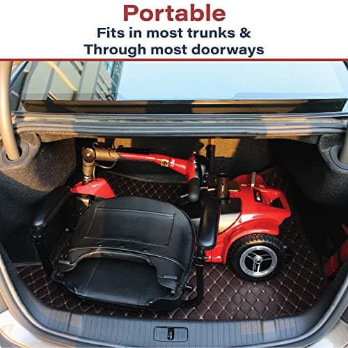 Zipr Roo 3 Wheel Mobility Scooter - Electric Powered Mobile Wheelchair Medical Aid - Folding Collapsible Compact for Travel, Seniors, Adults - Long Range Battery with Charger Basket Included 8