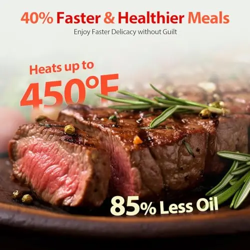 Air Fryer, Beelicious 8-in-1 Smart Compact 4QT Air Fryers, Shake Reminder,450°F Digital Airfryer with Flavor-Lock Tech,Tempered Glass Display, Dishwasher-Safe & Nonstick, Fit for 1-3 People, Avo Green 5