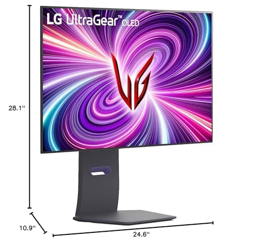 LG ‎32GS95UE 32-inch Ultragear OLED Gaming Monitor UHD 240Hz 0.03ms DisplayHDR True Black 400 AMD FreeSync Premium Pro NVIDIA G-Sync HDMI 2.1 DisplayPort Tilt/Height/Swivel Stand Black 13