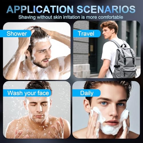 Snapbuy Electric Razor for Men, Electric Razor Pro of Father, 4D Floating Head Rotary Shaver,2025 New Electri c Shaver with LCD Display & Quiet Motor, IPX7 Waterproof (Blue) 6