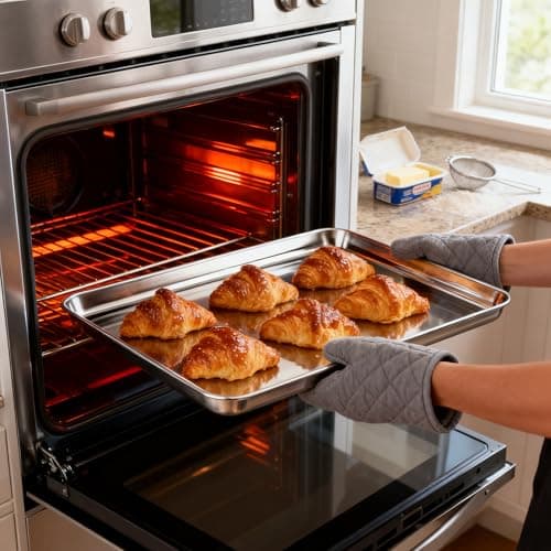 Stainless Steel Cookie Sheets Set of 3, 9/12/16 Inch Non Stick and Heavy Duty and Easy Clean 6