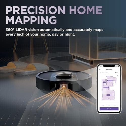 Shark PowerDetect NeverTouch, Self-Empty & Self-Refill, Robot Vacuum and Mop with Bagless, 30-Day Debris Capacity HEPA Base, 30-Day Capacity Refill Tank, Pad Dry, Black, AV2810YS 10