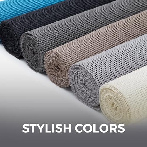 HOME GENIE Shelf Drawer and Cabinet Liner, Durable with Strong Grip, 12 in x 20 FT, Non Adhesive Liners Protect Kitchen Cabinets and Cupboard, Pantry, Bathroom Drawers and Shelves, Desks, Soft Gray 5