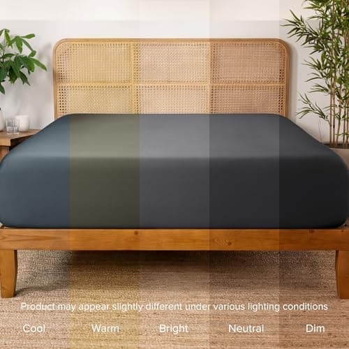 Bare Home 100% Rayon Made from Bamboo Luxury King Fitted Sheet - Deep Pockets - Cooling Sheet - Breathable - Easy Fit - Soft Bedding Bottom Sheet (King, Grey) 7