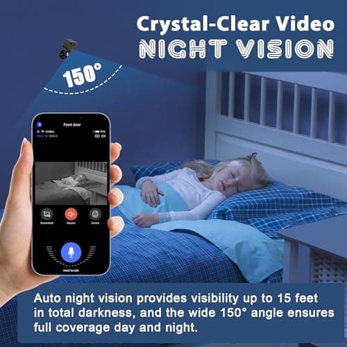FUVISION Mini Camera Wireless Indoor Security for Home, Small Camera WiFi for Baby Monitor, House Office Cam with Human/PIR Motion Detect, 120-Day Standby Battery, Auto Night Vision, Cloud Storage 5