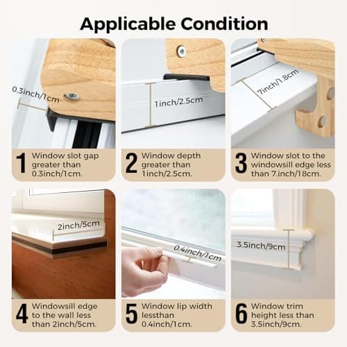 Heated Solid Wood Cat Perch, Removable Heating Pad for Window Seat, 24H Timer Cat Hammock with Wide Edge Cushion, Easy Clean Adjustable Bed for Window Sill, Bedside, Drawer 6