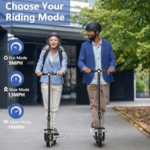 NAVIC Electric Scooter Adults, Powerful 350W Motor, 19MPH Top Speed, 19 Miles Range, 8.5" Solid Tires, Folding E-Scooter with Dual Braking Dual Suspension & APP Control 8