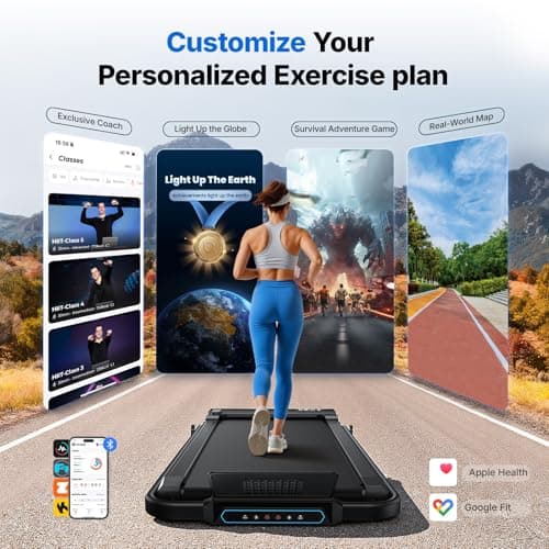 MERACH Walking Pad Treadmill with Handle Bar and 6% Incline, 7.6MPH 2 in1 Folding Treadmill for Home, 3.0HP Easy Store & Foldable Walking Pad with Incline, LED Screen, APP, 300Lbs Capacity 6