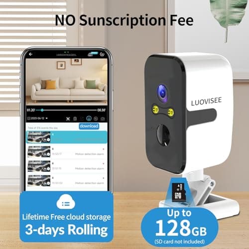 Security Cameras Wireless Outdoor, 2.4G/5G WIFI Magnetic Battery Powered Indoor Cameras for Home Security with Motion Detection,Spotlight Color Night Vision,PIR Siren,SD/Cloud Storage,Work With Alexa. 7