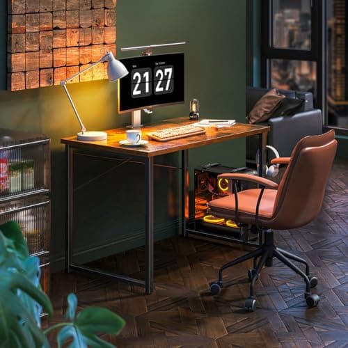 Coleshome 40 Inch Computer Desk, Modern Simple Style Desk for Home Office, Study Student Writing Desk, Vintage 5