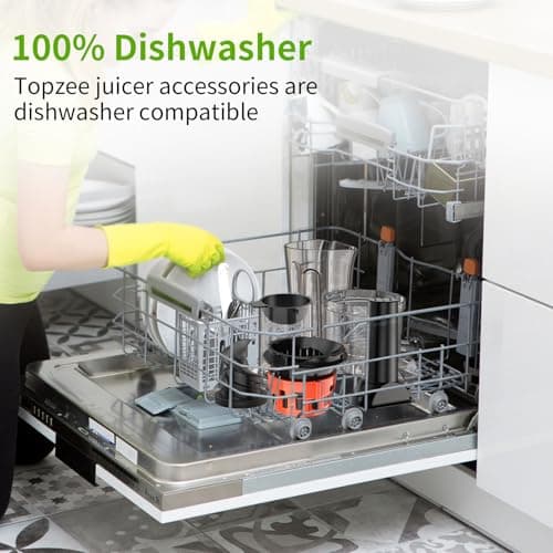 Cold Press Juicer, Large Feed Chute Juicers Machines for Whole Vegetables and Fruits Easy to Clean Self Feeding Effortless for Batch Juicing High Juice Yield, BPA Free, Grey 6