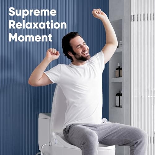 Electric Bidet Toilet Seat with Adjustable Heated Seat and Instant Warm Water, Elongated Bidet Attachment for Toilet with Wireless Remote Air Dryer, Feminine & Front Rear Wash, Self-Clean Nozzle 7