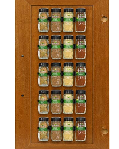 Simple Houseware 20 Spice Gripper Spice Accessories Spice Organizer- 4 Strips, Holds 20 Jars, Black