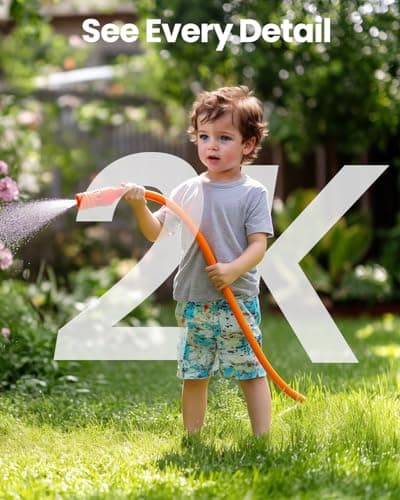 VIZIUUY Solar Camera Outdoor Wireless, 2K Cameras for Home Security with Embedded Solar Panel, WiFi Surveillance Camera, Colorful Night Vision, 2-Way Audio, Continuous Power, Compatible with Alexa 7