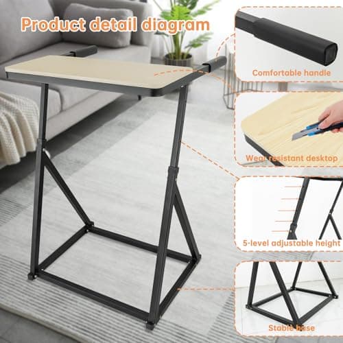Standing Desk with Handle Bar, Handle Bar for Walking Pad Only, Suitable for Models 20+ Walking Pad, 24 inch Wide, 41 inch Max Height 5