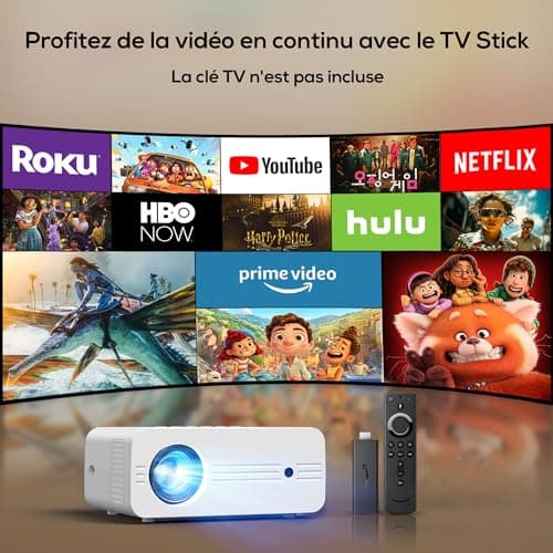 AKIYO 5G WiFi Native 1080P Projector With Bluetooth, 26000L 4K Supported, iPhone Compatible, Outdoor Projector Stand for Home Theater, iOS/Android/Laptop/HDMI/PS5 5