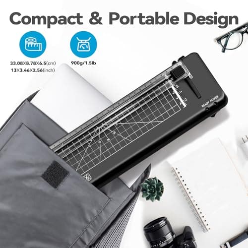 Laminator Machine A3 Laminating Machine with Built-in Trimmer, Fast Warm-up 13 Inch Cold and Thermal Lamination with 50 Laminating Sheets, 5-in-1 Portable Laminators for Home Office School Use 6