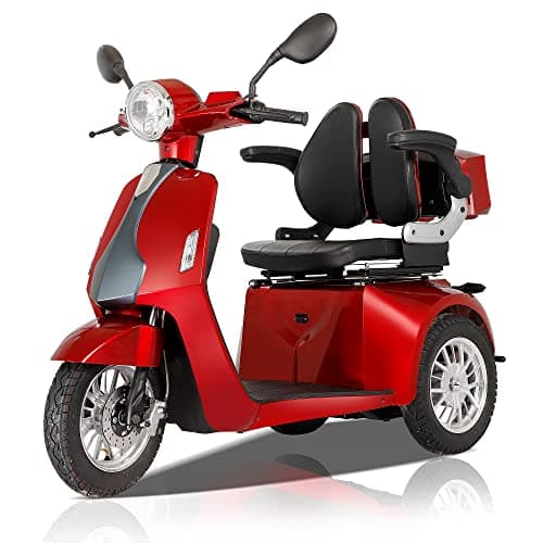 Heavy Duty 3 Wheel Mobility Scooters for Seniors & Adults 500lbs Capacity - Electric Powered Wheelchair Device - 800W All Terrain Fast Mobility Scooter for Outdoor w/Long Range Battery Romote Key 9