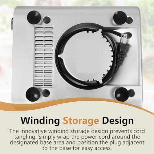 COOKLEE Food Processor, 600 Watts, 6 Functions Electric Food Chopper for Chopping, Mincing, Dicing, Shredding, Slicing, Purees & Dough with 12cup Processor Bowl, Food Chute & Pusher, Silver 7