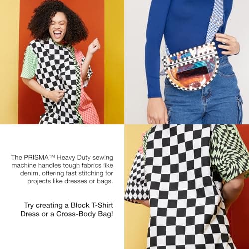 SINGER PRISMA Heavy Duty Sewing Machine With Accessory Kit | Bold Color Design, 50% More Power, 69 Stitch Applications, Full Metal Frame, High Speed, Quick Threading & Free Arm 9