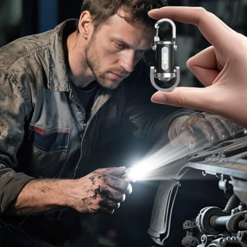 1200LM Super Bright Mini Keychain Flashlight - Waterproof EDC Light, 3-in-1 Multipurpose LED with Power Bank, Rechargeable, Compact & Durable for Camping, Hiking, Rescue & Everyday Use (2 Colors) 7