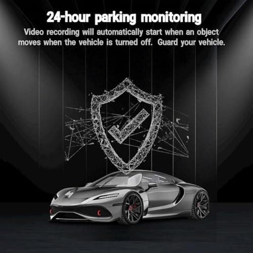 Biteblom Dashcam - HD Dash Cam with WiFi & GPS, Dual 4k Dashcam Front and Rear Recording, W/Night Vision, 2 Sensors, 24-Hour Monitoring, Loop Recording, Video Sync to Phone in Just 3S (HD) 5