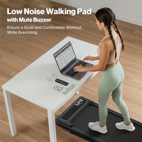 COZYINN Walking Pad with 10% Incline, 2.5HP Under Desk Treadmills for Home,3 in 1 Portable Walking Pad Treadmill,265 Lbs Capacity 5