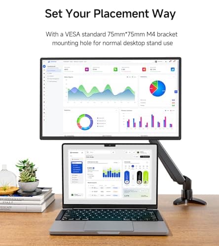 Large Portable Monitor 24 inch - 1080P FHD 100Hz Travel Monitor, 125% sRGB IPS Laptop Screen Extender, VESA Compatible, Height Adjustable Detachable Stand with USB-C HDMI for Work Gaming Office Home 7
