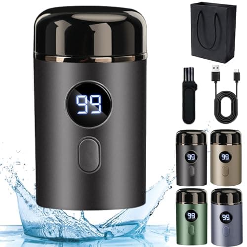 Vishopee - Vishopee Shaver, Vishopee Mini Portable Electric Shaver, Vishopee Razor, Rechargeable Waterproof Wet & Dry Cordless Razor, Pocket Size Washable Electric Shaver for Men (Gray)