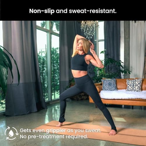 Luxury Cork Yoga Mat - Non Slip, Extra Thick Grip. Thicker, Longer, and Wider for More Comfort and Support. Tough Enough For Hot Yoga. Natural, Non Toxic, and Eco Friendly. Optional Alignment Lines. 3