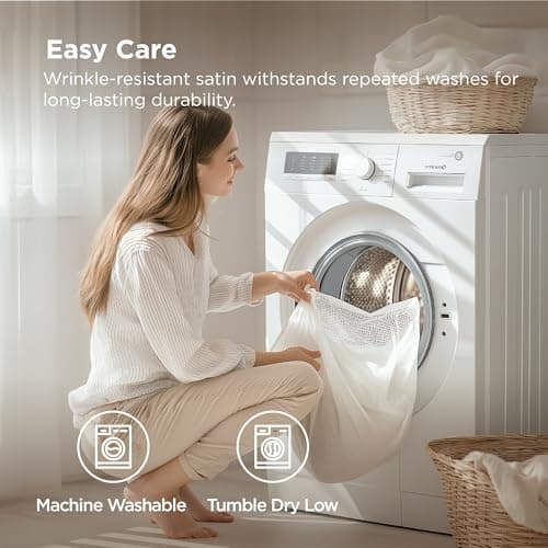 Bedsure King Size Satin Pillowcase Set of 2 - Silver Grey Pillow Covers for Hair and Skin with Envelope Closure, Similar to Silk Pillow Cases, Gifts for Women Men, 20x36 Inches, 2pcs 8