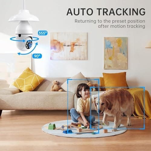 AnlanBodo Light Bulb Security Camera Outdoor, 5G& 2.4GHz WiFi Security Cameras Wireless for Home Security, Motion Detection, Color Night Vision, Siren Alarm, Bulb Camera Compatible with Alexa(2 Pack) 7