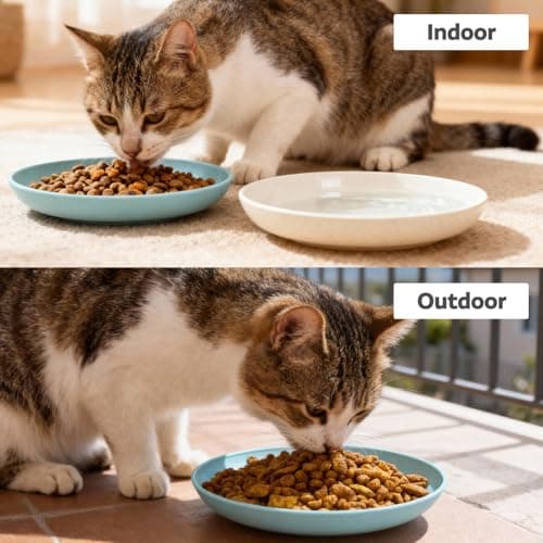 GENLGE 8 Pack Cat Bowls, Cat Food Bowl, 5.9 x 1 Inch Whisker Friendly Shallow Wide Cat Dishes, Pet Food and Water Bowl for Indoor & Outdoor Cats 6