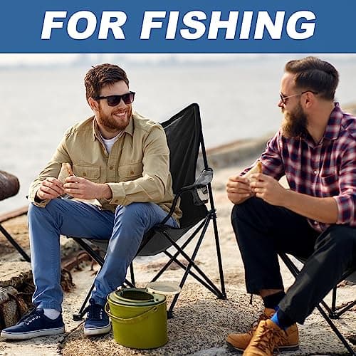 WEIDIORME 2 Pack Lightweight Camping Chairs for Adults & Teens, 250LBS Capacity Foldable Portable Chairs with Carry Bag, Compact Design for Camping, Beach, Picnics, and Outdoor Events 7