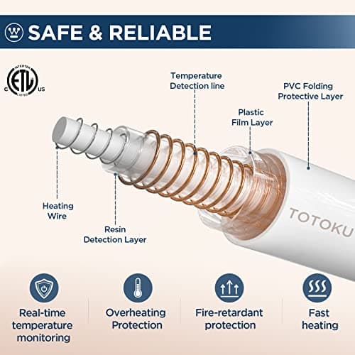 Westinghouse Electric Blanket Queen, Heated Blanket Queen Size with 10 Heating Levels and 1 to 12 Hours Heating Time Settings, Flannel to Sherpa Reversible, Machine Washable (84" x 90", Charcoal) 6
