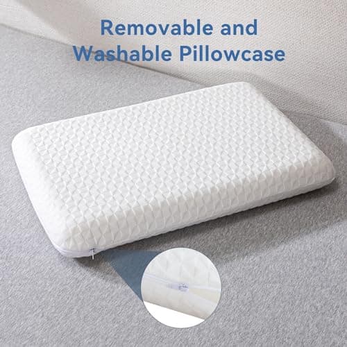 Hcore Ultra-Thin Gel Infused Memory Foam Stomach Sleeping Pillow, Slim Pillow for Side & Back Sleepers, CertiPUR-US - Standard, 2.75 inches 6