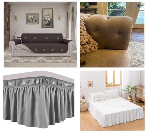 Upholstery Pins Twist for Slipcovers - Bed Skirt Pins - Furniture Pins to Hold Slipcovers（24Pack Grey Blue 7