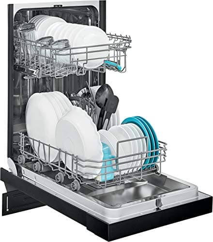 Frigidaire 18 in. ADA Compact Front Control Dishwasher in Black with Dual Spray Arms, 52 dBA, includes room-of-choice delivery 7